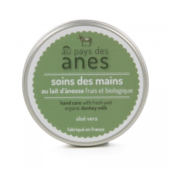 Crème pour les mains au lait d’ânesse frais et biologique Aloe Vera 100 ml