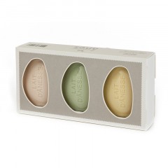 Coffret cadeau Savons Galets au lait d'ânesse biologique 150 g