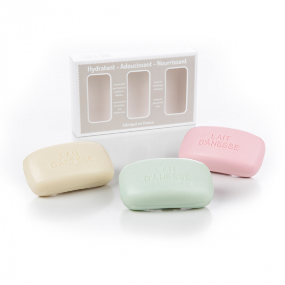 Coffret savons concave Rose - Amande Douce - Aloe Vera Coffret savons concave Rose - Amande Douce - Aloe Vera