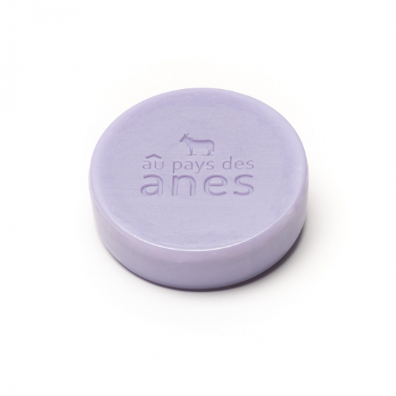 Savon rond au lait d'ânesse biologique Lavande 100g Au Pays des Ânes