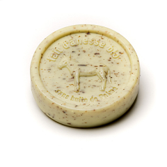 Savon rond exfoliant au lait d'ânesse biologique Tilleul 100g Au Pays des Ânes