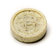 Savon rond exfoliant au lait d'ânesse biologique Tilleul 100g Au Pays des Ânes