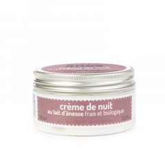 Crème de nuit au lait d'ânesse frais et biologique 100 ml