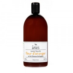 Savon liquide au lait d'ânesse biologique Fleur d'Oranger 1L