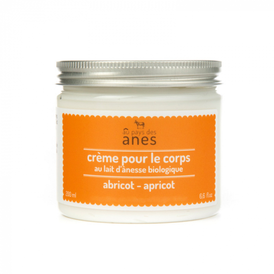 Crème corps au lait d'ânesse biologique Abricot 200 ml Crème corps au lait d'ânesse biologique Abricot 200 ml