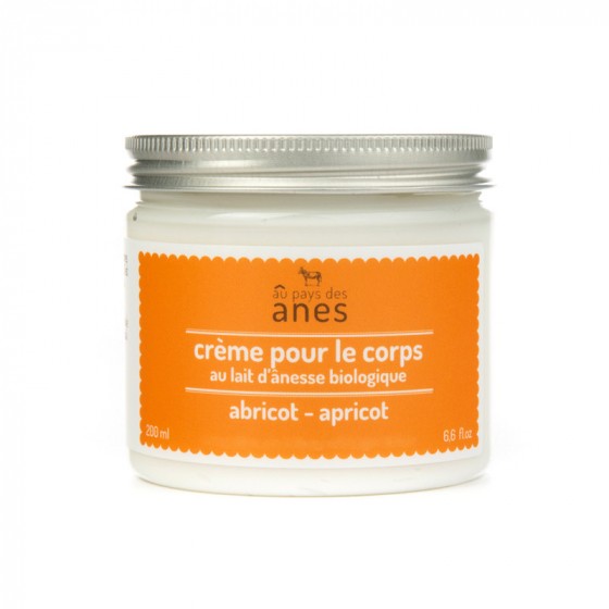 Crème corps au lait d'ânesse biologique Abricot 200 ml