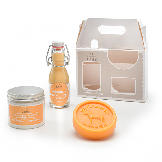 Coffret découverte gel douche - savon rond - crème corps Fleur d'Oranger Coffret découverte gel douche - savon rond - crème corps Fleur d'Oranger
