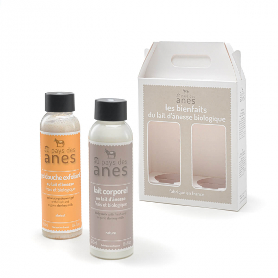 Coffret Gourmande Gel Douche Exfoliant - Lait Corps Nature Coffret Gourmande Gel Douche Exfoliant - Lait Corps Nature