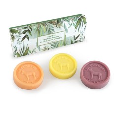 Coffret savons ronds fruité avec boite cadeau Luxe
