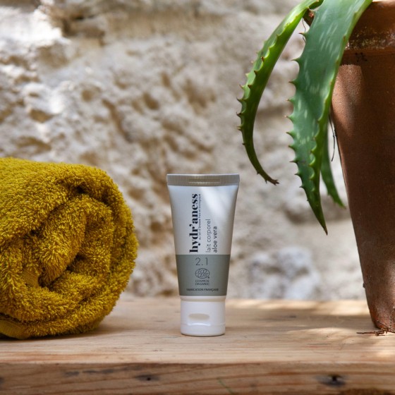 Lait corps bio format voyage aloe vera au lait d'ânesse frais Hydr'aness