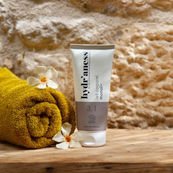 Lait corps monoï certifié bio au lait d'ânesse frais 200ml Hydr'aness