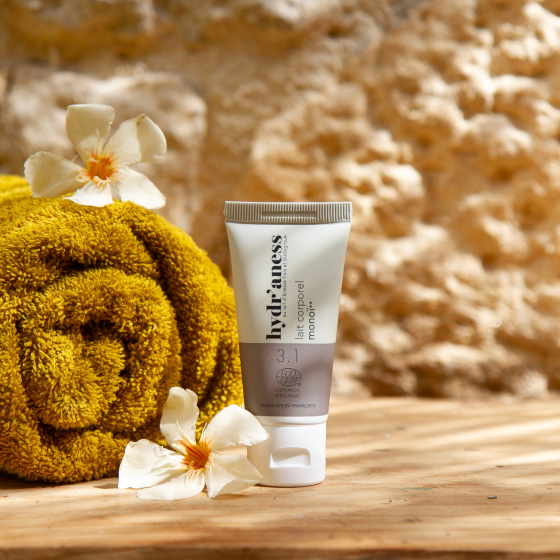 Lait corps format voyage monoï au lait d'ânesse frais 30ml Hydr'aness