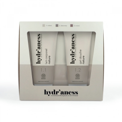 Coffret duo gel douche et lait corps nature au lait d'ânesse bio Hydr'aness