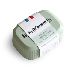 Boite à savon de voyage en bouchons recyclés verte Hydr\'aness