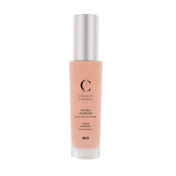 Fond de teint bio fluide Couleur Caramel Hydra Jeunesse beige rosé Fond de teint bio fluide Couleur Caramel Hydra Jeunesse beige rosé
