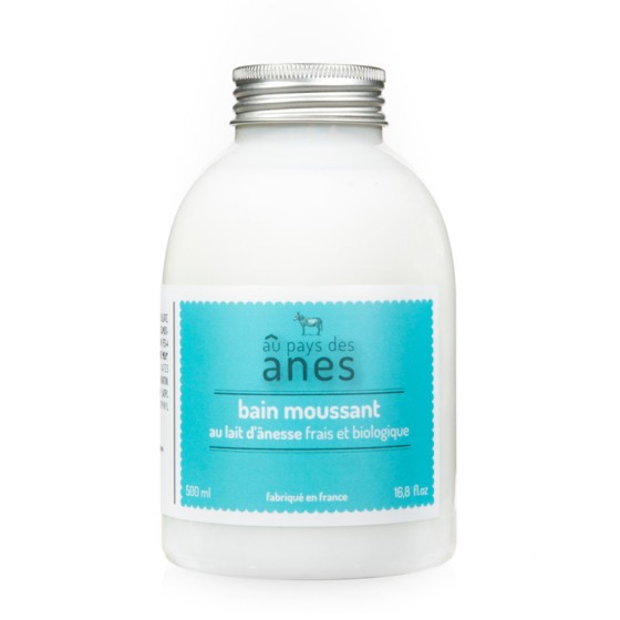 Bain moussant au lait d'ânesse frais et bio 500 ml - Carton de 6 Bain moussant au lait d'ânesse frais et bio 500 ml - Carton de 6