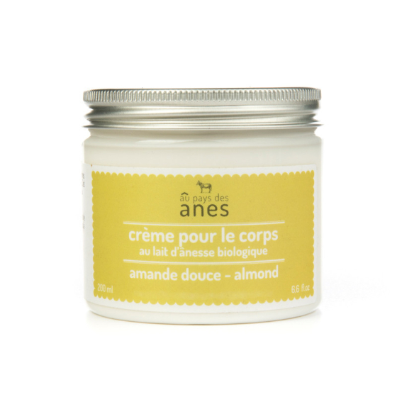 Crème corps au lait d'ânesse bio Amande Douce 200 ml - Carton de 6 Crème corps au lait d'ânesse bio Amande Douce 200 ml - Carton de 6