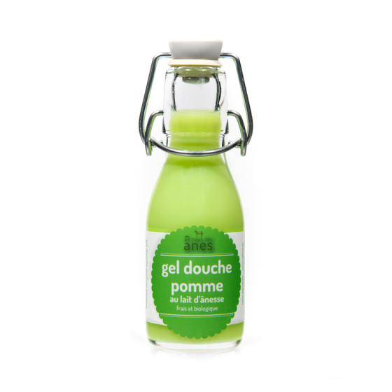 Gel douche limonade au lait d'ânesse frais et bio Pomme 100 ml - Carton de 14 Gel douche limonade au lait d'ânesse frais et bio Pomme 100 ml - Carton de 14