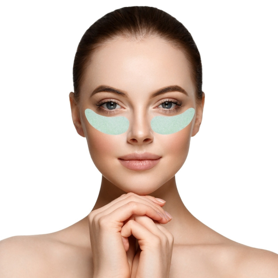 Lot de 5 masques contour des yeux Konjac à l'Aloe Vera - Carton de 12 Lot de 5 masques contour des yeux Konjac à l'Aloe Vera - Carton de 12