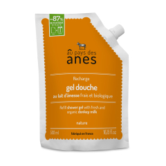Recharge gel douche au lait d'ânesse frais et bio 500ml - Carton de 8