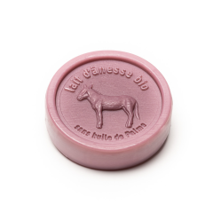 Savon rond sans huile de palme au lait d'ânesse bio Figue 100g - Carton de 24