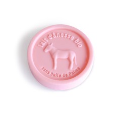 Savon rond sans huile de palme au lait d'ânesse biologique Fleur de Cerisier 100g