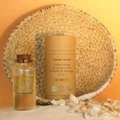 Crème solaire corps SPF30 solide à l'huile de moringa