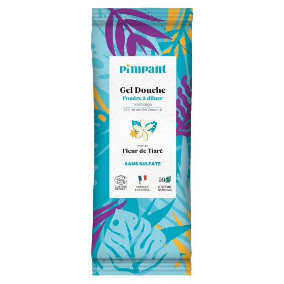 Gel douche en poudre Fleur de tiaré - Recharge 25g