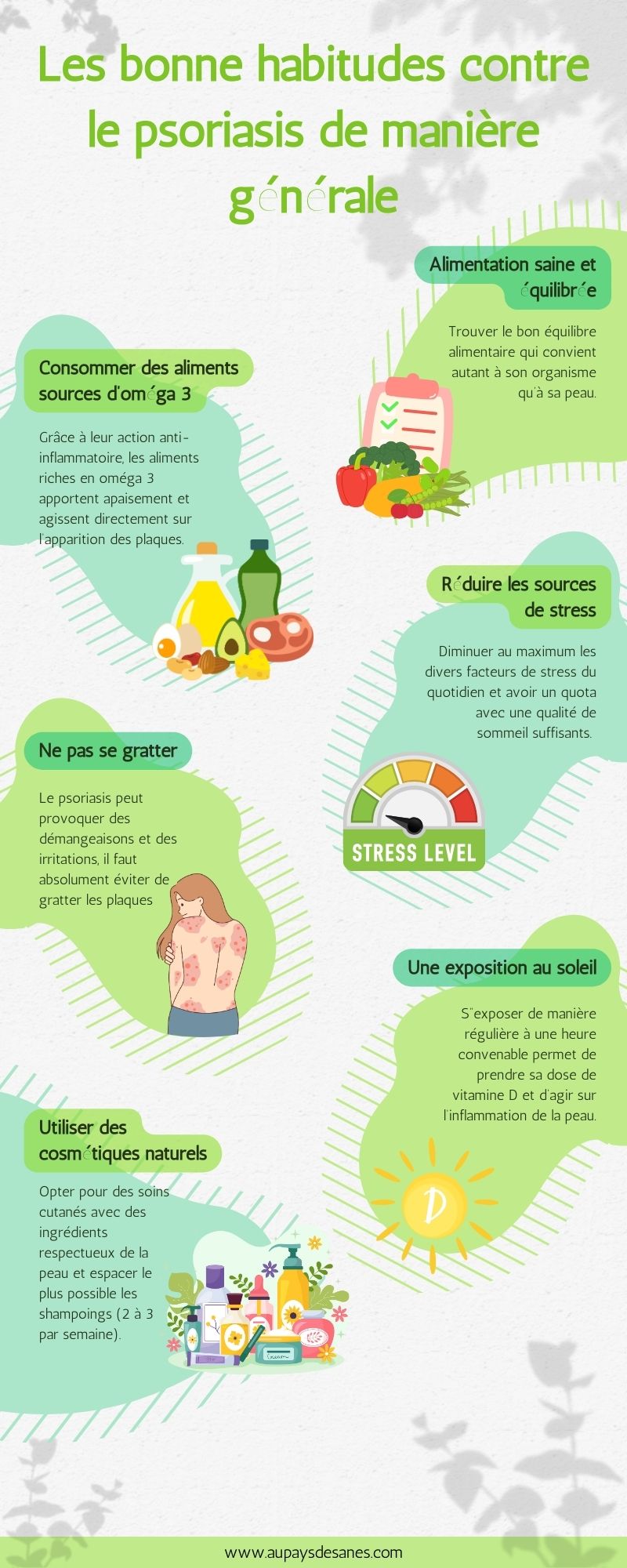 Les bonne habitudes contre le psoriasis de manière générale